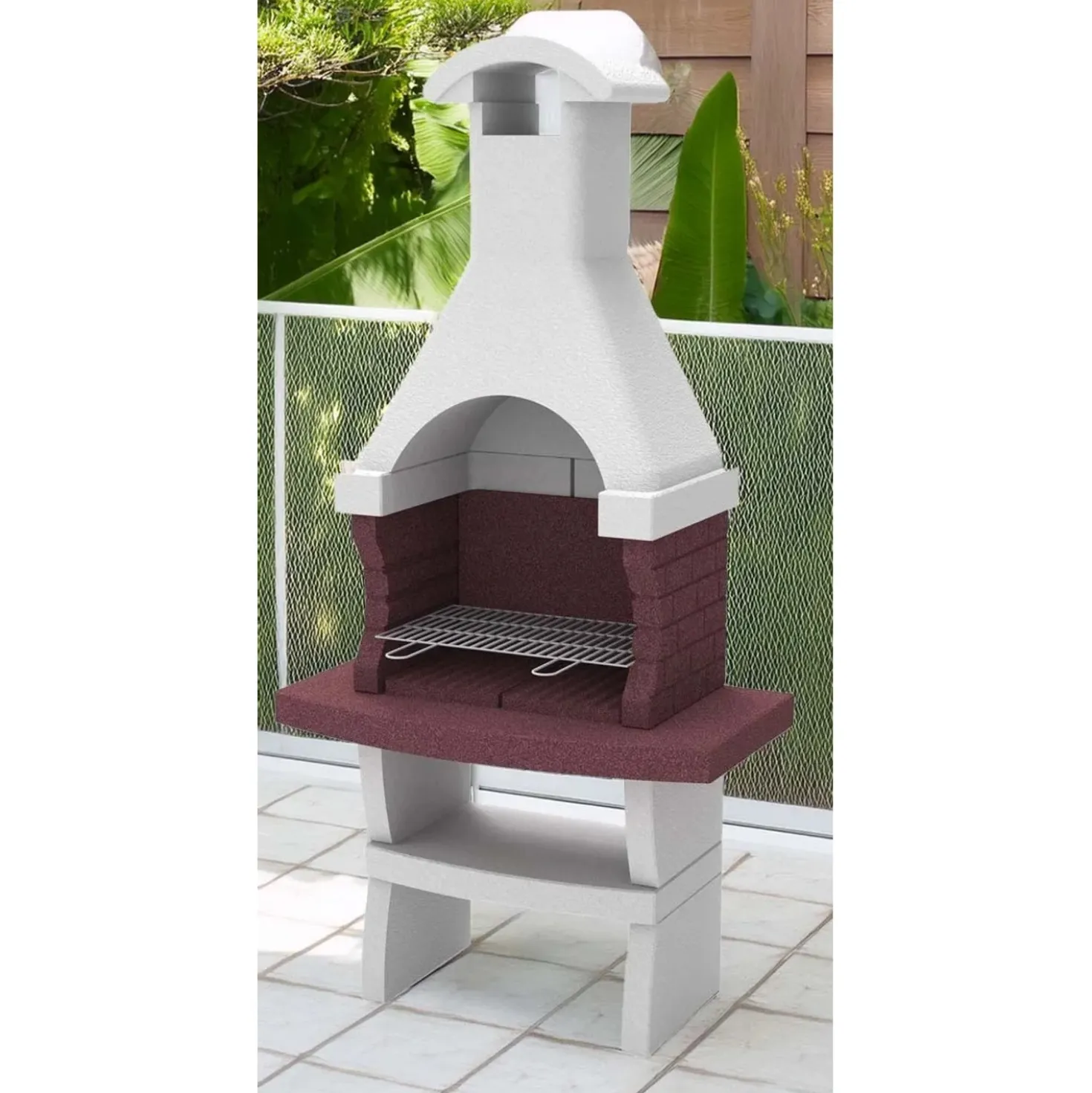 Barbecue a carbonella e legna Olbia H 236 x L 79 x P 65 cm