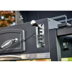 Barbecue a carbonella Jamestown Jaxon XL nero griglia 70x46 cm