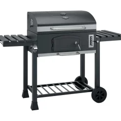 Barbecue a carbonella Jamestown Jaxon XL nero griglia 70x46 cm