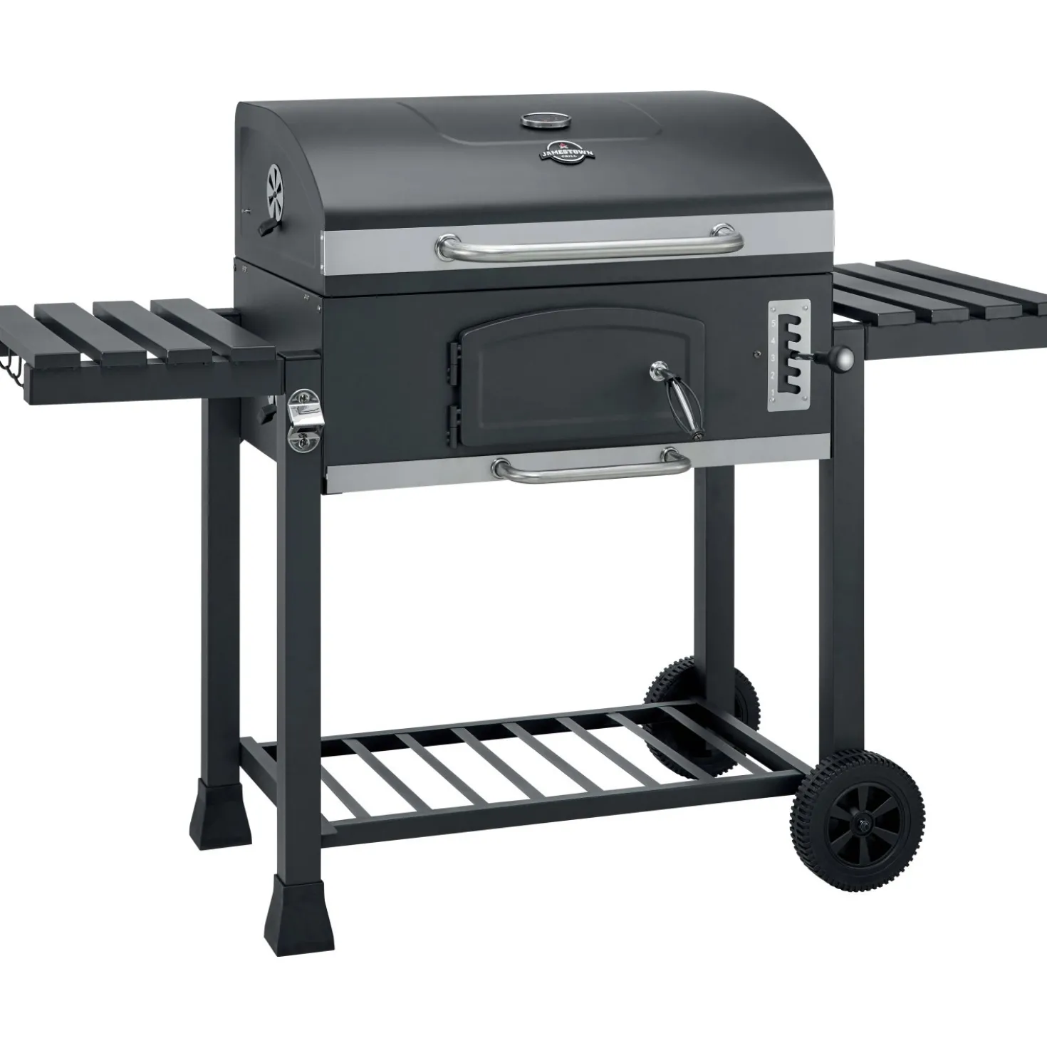 Barbecue a carbonella Jamestown Jaxon XL nero griglia 70x46 cm