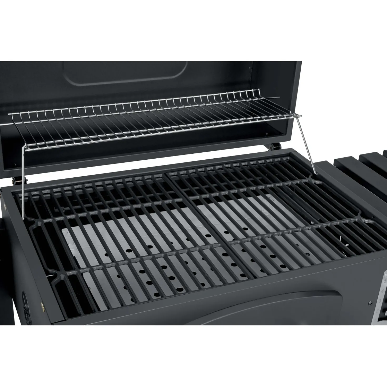 Barbecue a carbonella Jamestown Jaxon XL nero griglia 70x46 cm