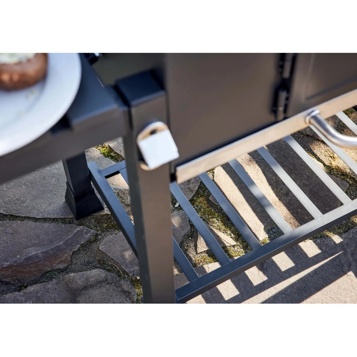 Barbecue a carbonella Jamestown Jaxon XL nero griglia 70x46 cm