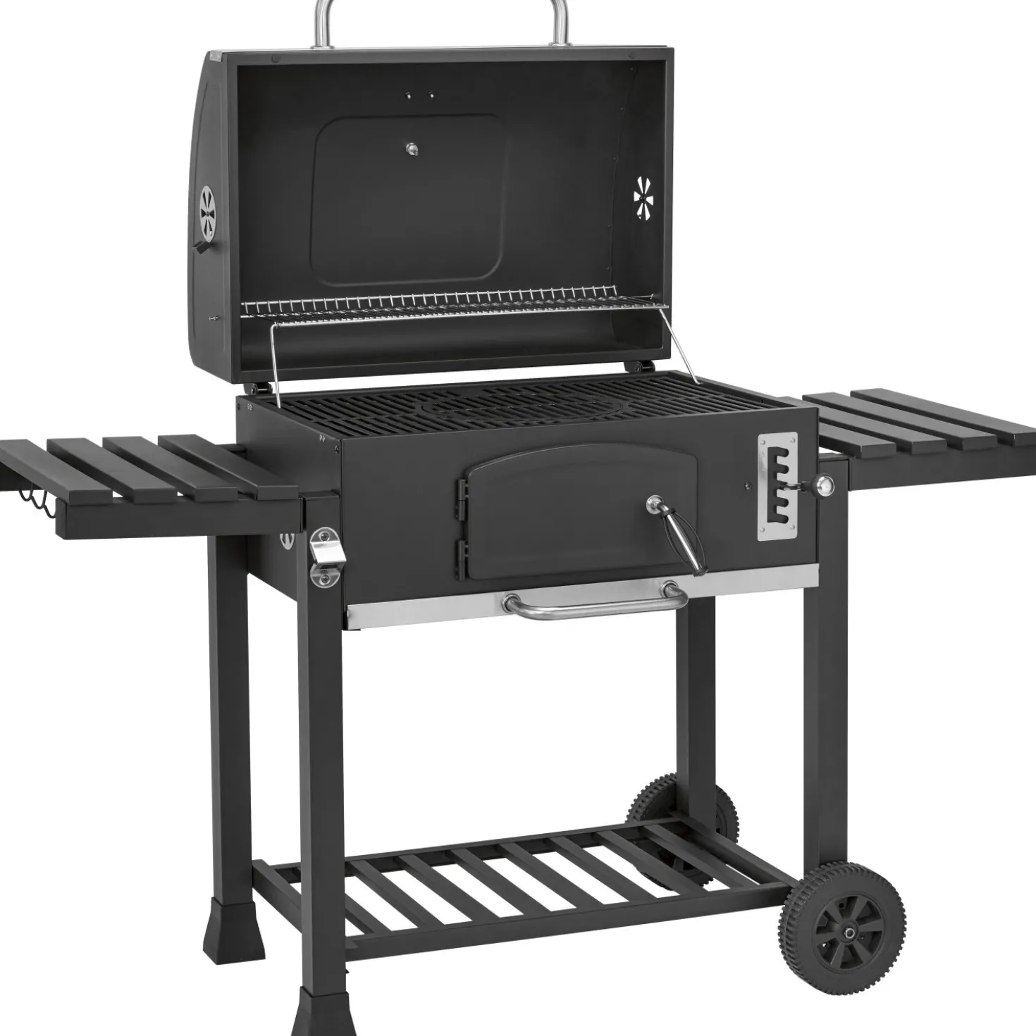 Barbecue a carbonella Jamestown Jaxon nero griglia 70x46cm