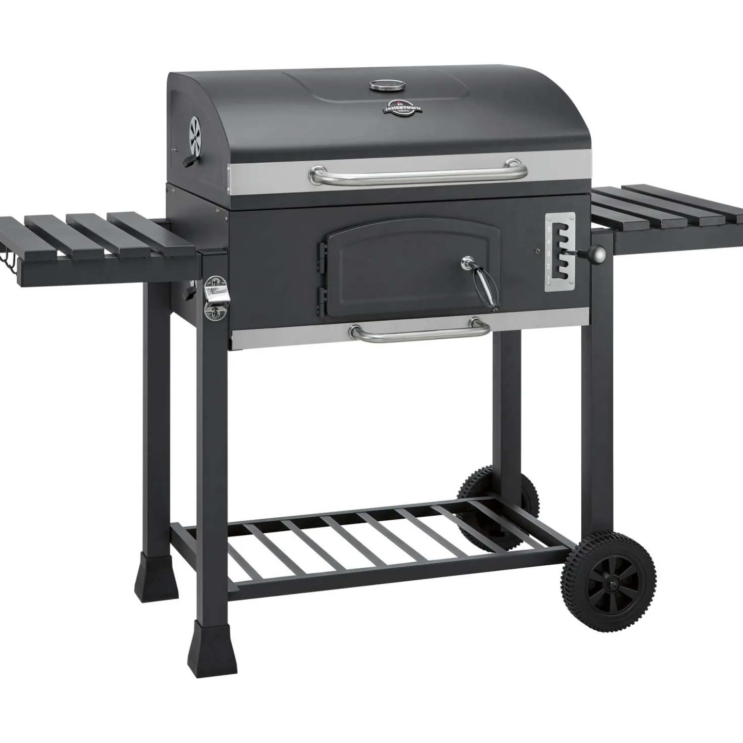 Barbecue a carbonella Jamestown Jaxon nero griglia 70x46cm