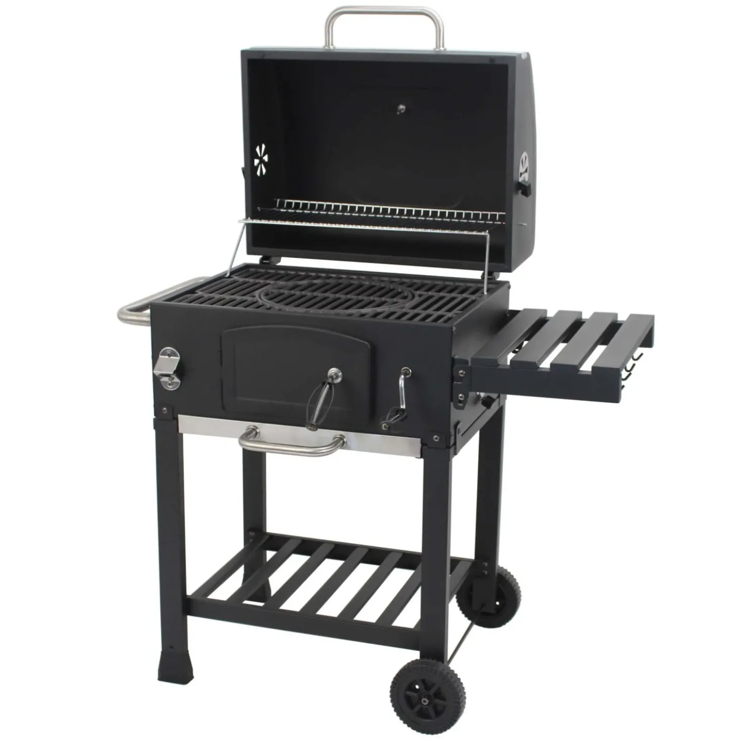 Barbecue a carbonella Jamestown Jaxon nero griglia 57x41.5cm
