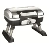 Barbecue a gas 1 bruciatore nero e argento con coperchio