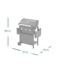 Barbecue a gas Campingaz Compact 3L 3 bruciatori nero
