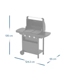 Barbecue a gas Campingaz Compact 3L 3 bruciatori nero