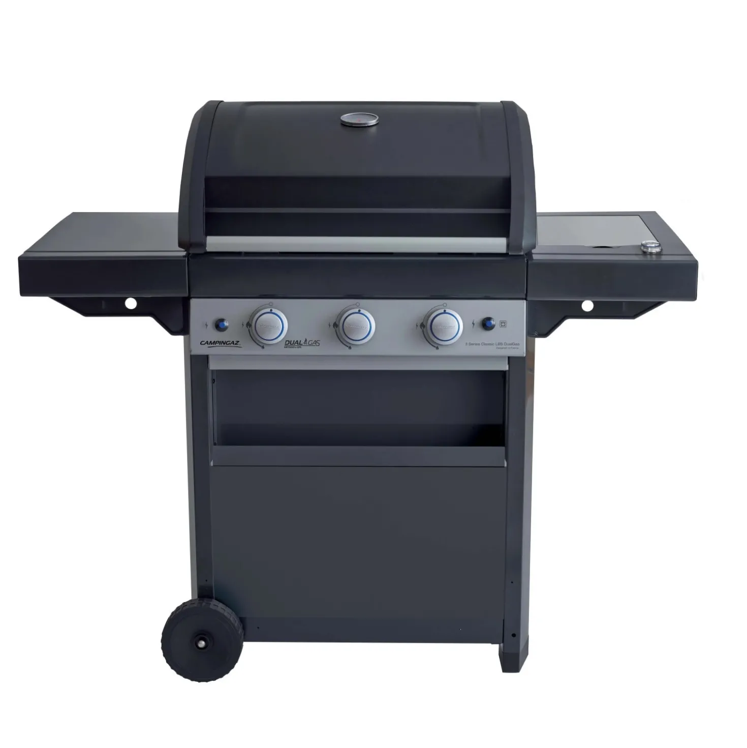 Barbecue a gas Campingaz Dualgas 3 bruciatori con fornello laterale grigio