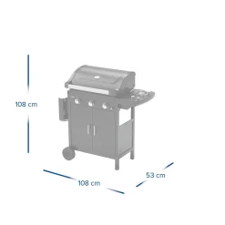 Barbecue a gas Campingaz Compact 3EXS 3 bruciatori nero