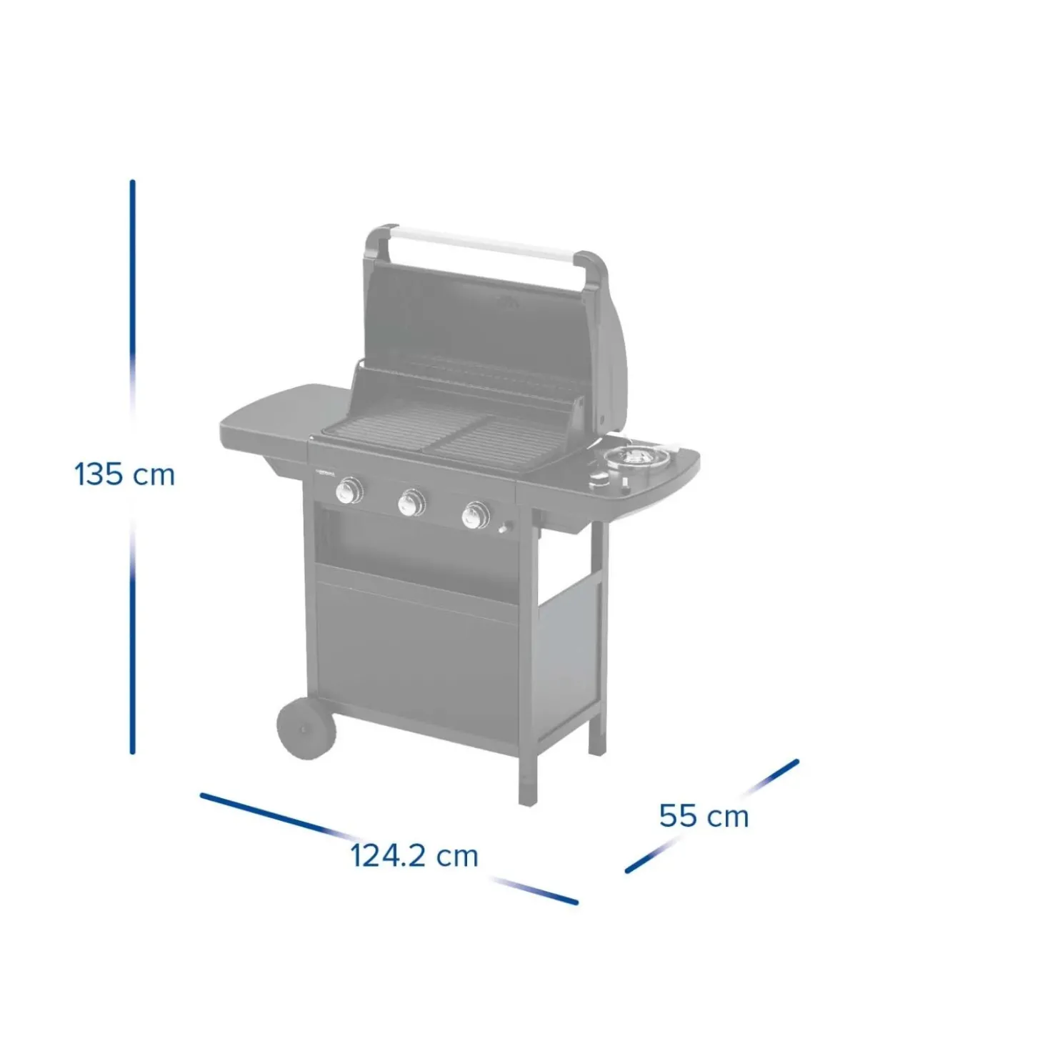 Barbecue a gas Campingaz Compact 3LS 3 bruciatori nero