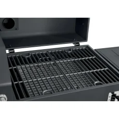 Barbecue a gas e carbonella Jamestown Drake nero con affumicatore