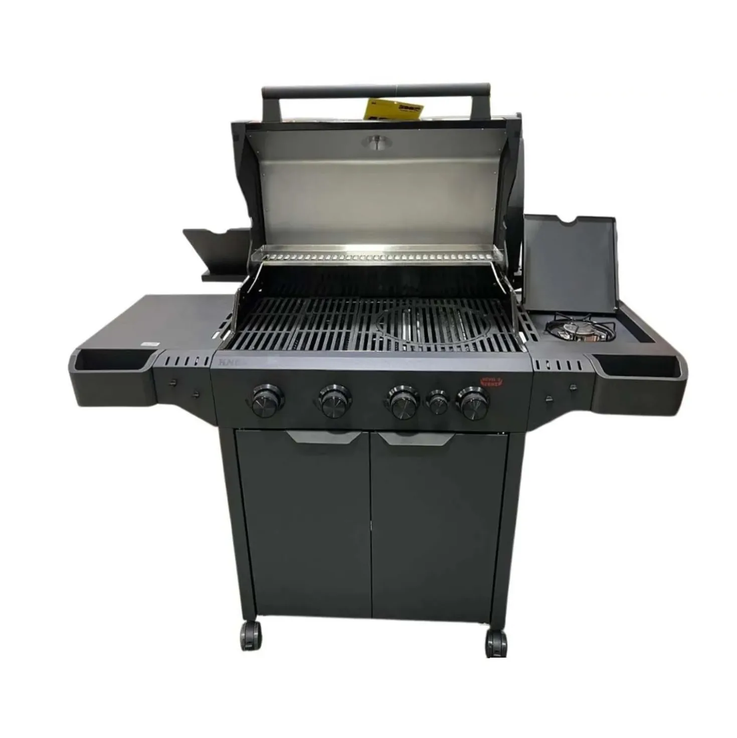 Barbecue a gas Jamestown 4 bruciatori nero 144x56x118 cm