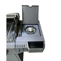 Barbecue a gas Jamestown 4 bruciatori nero 144x56x118 cm