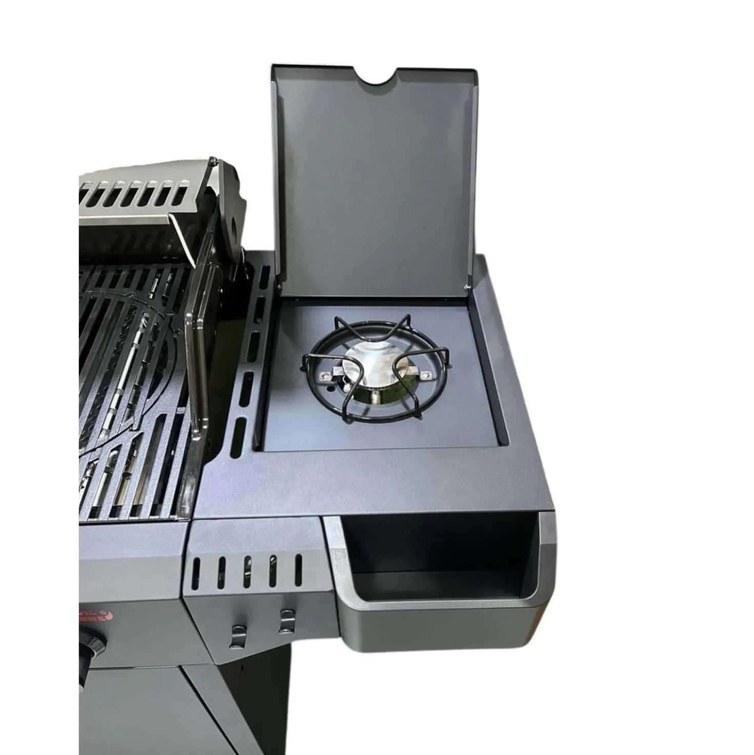 Barbecue a gas Jamestown 4 bruciatori nero 144x56x118 cm