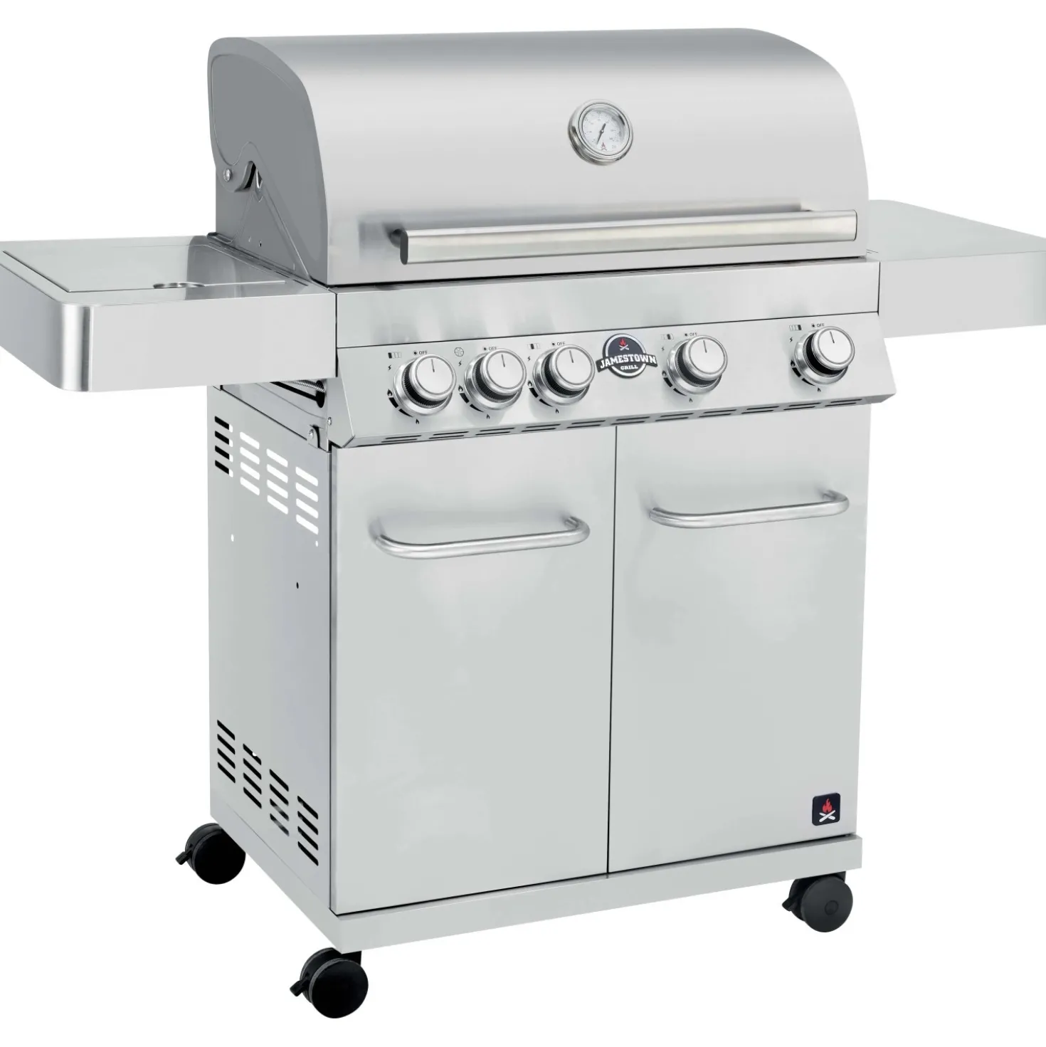Barbecue a gas Jamestown Daven 4 bruciatori argento