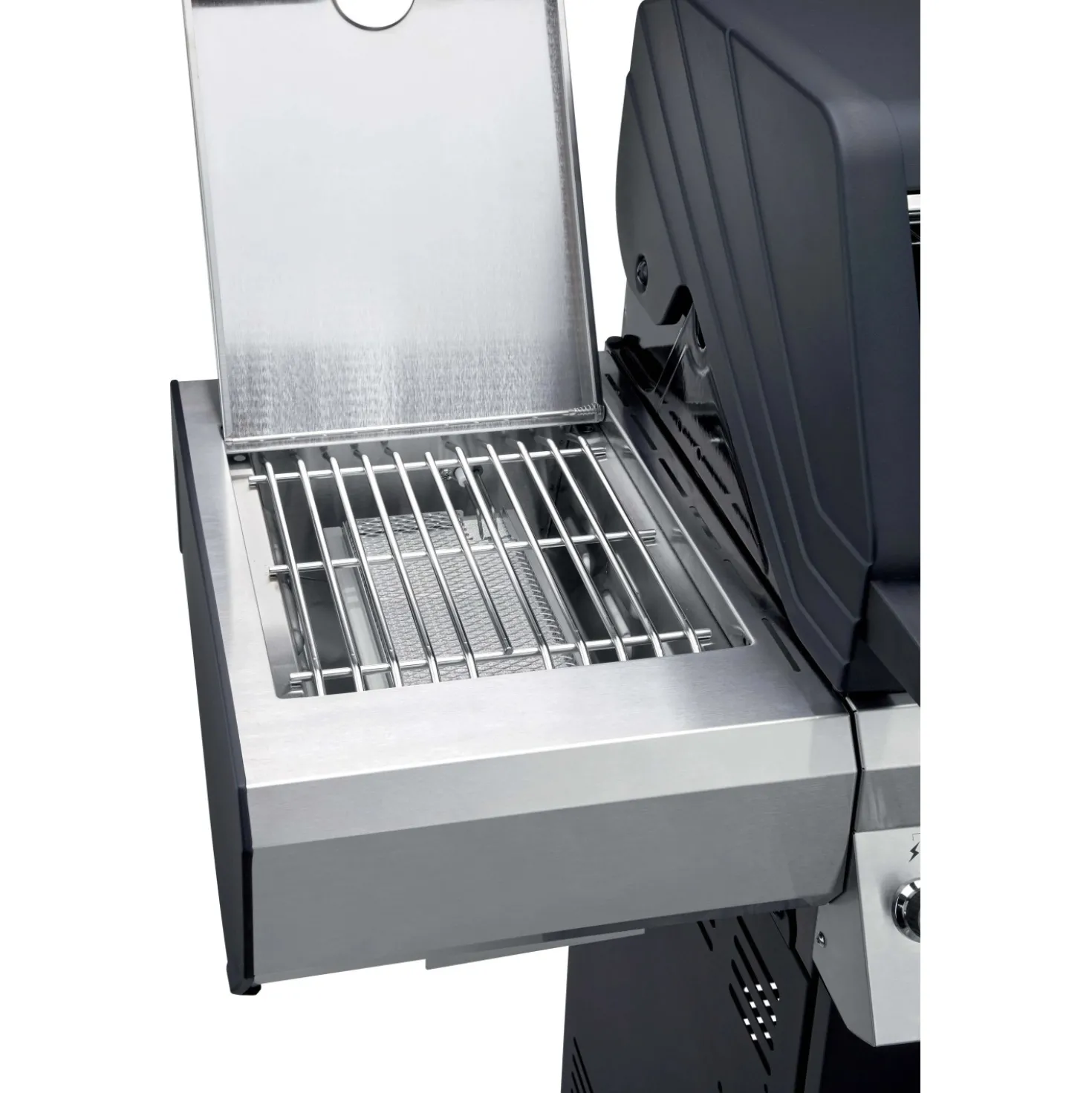 Barbecue a gas Jamestown Knox 4 bruciatori nero e argento 20,5kW