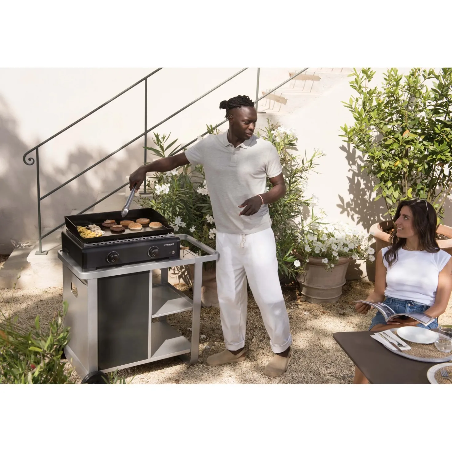 Barbecue a gas Othello 2 bruciatori nero