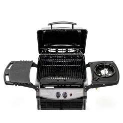 Barbecue a gas Piùsaporillo 2 bruciatori con ripiano laterale antracite
