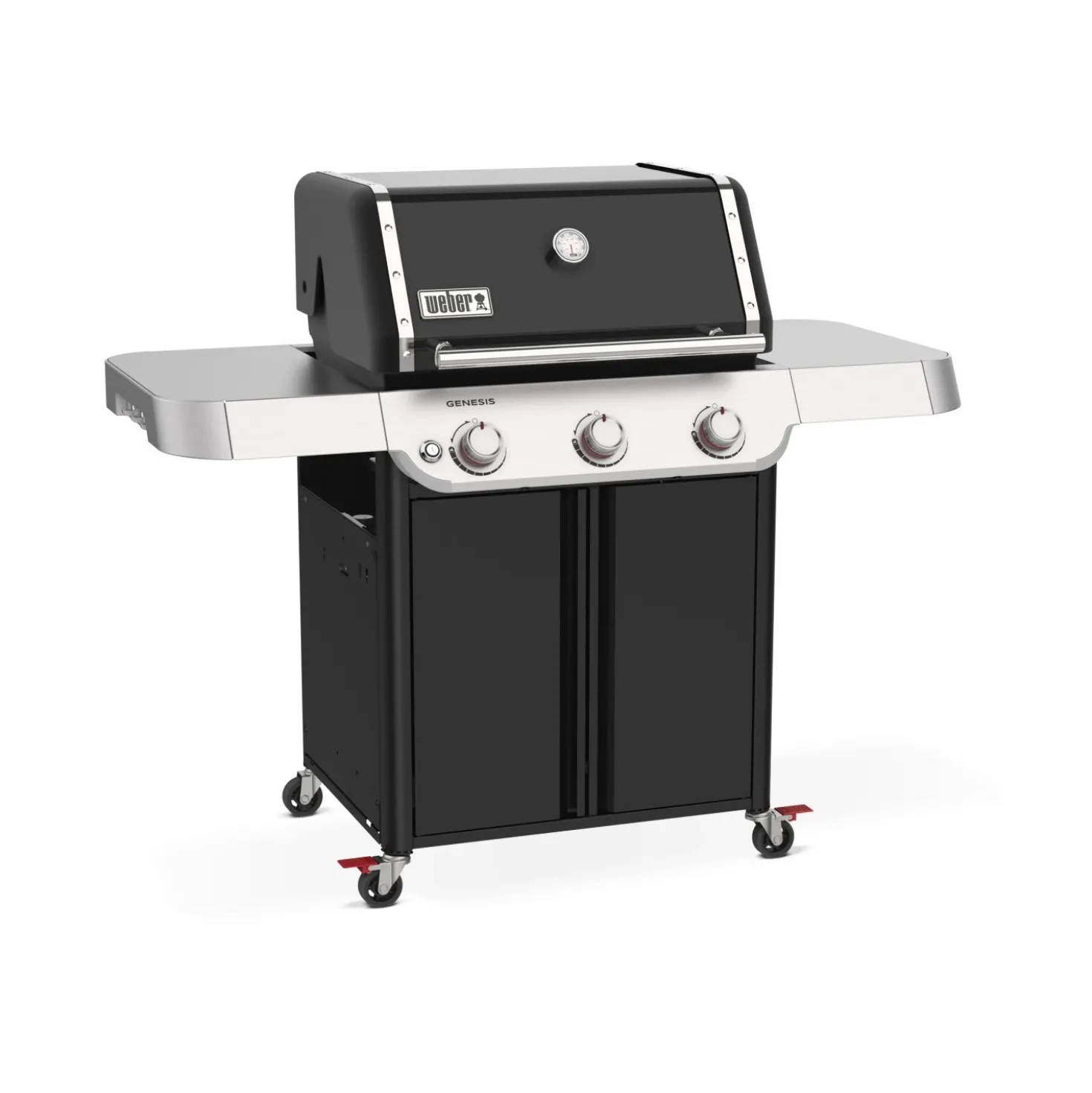 Barbecue a gas Weber Genesis E-315 3 bruciatori nero con ripiano laterale