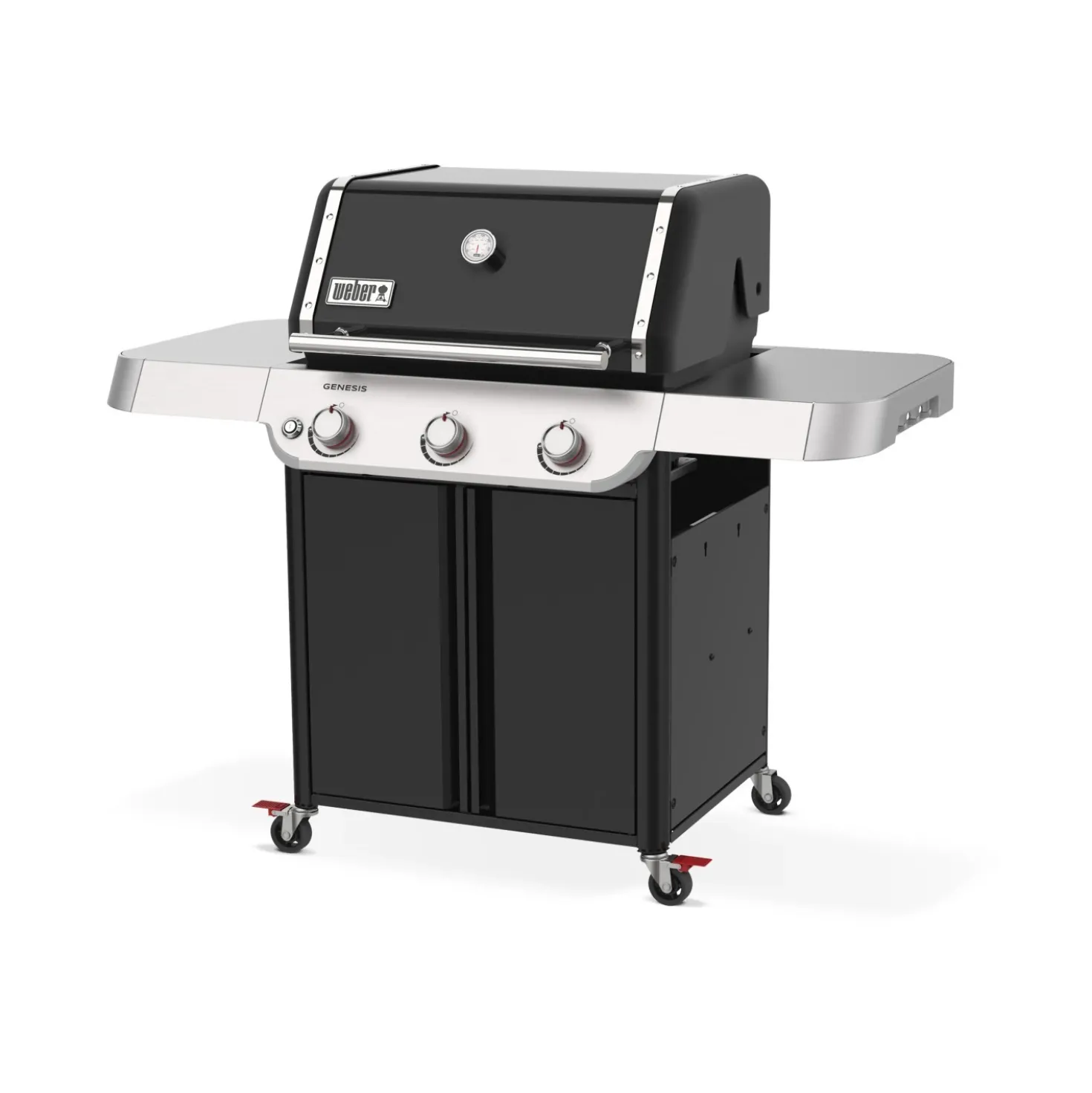 Barbecue a gas Weber Genesis E-315 3 bruciatori nero con ripiano laterale