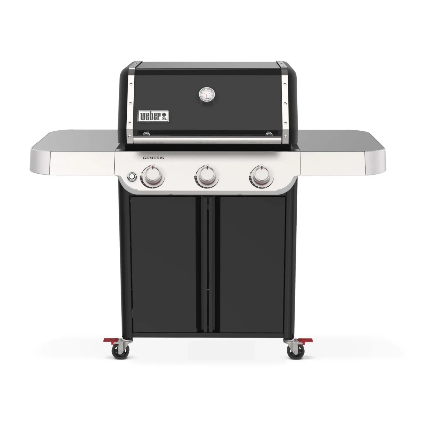 Barbecue a gas Weber Genesis E-315 3 bruciatori nero con ripiano laterale