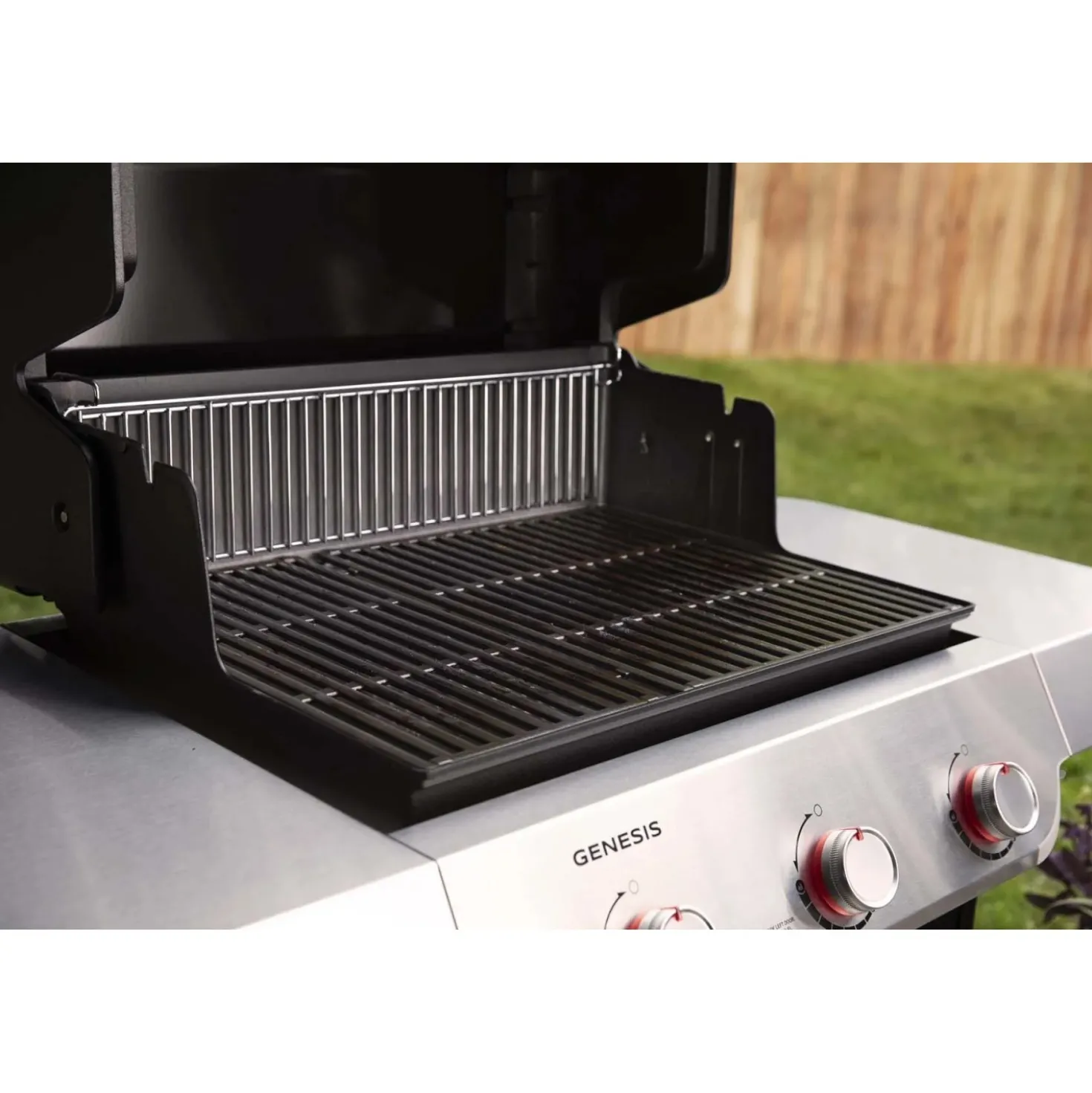 Barbecue a gas Weber Genesis E-315 3 bruciatori nero con ripiano laterale