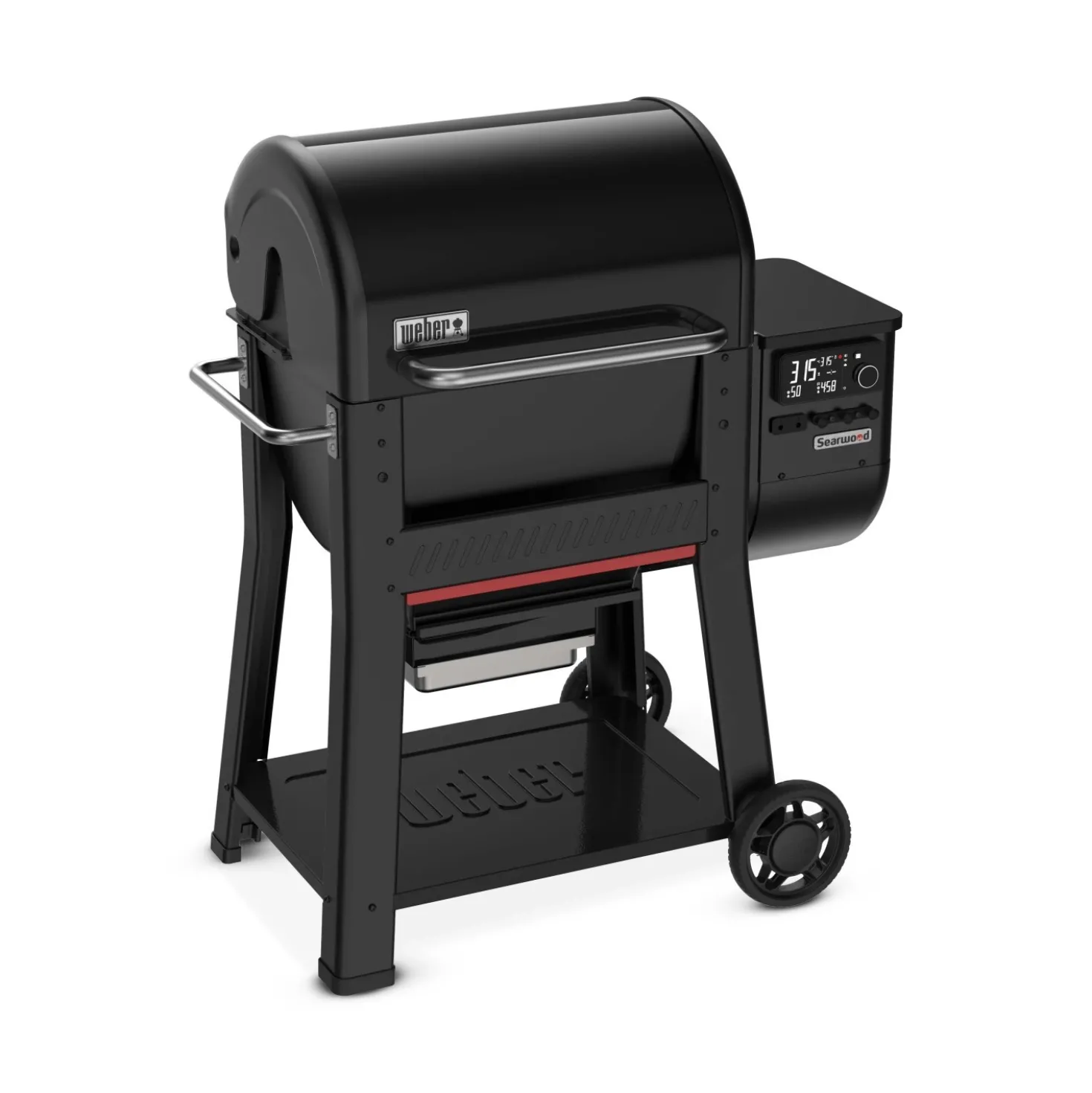 Barbecue a pellet Weber Searwood Nero con coperchio