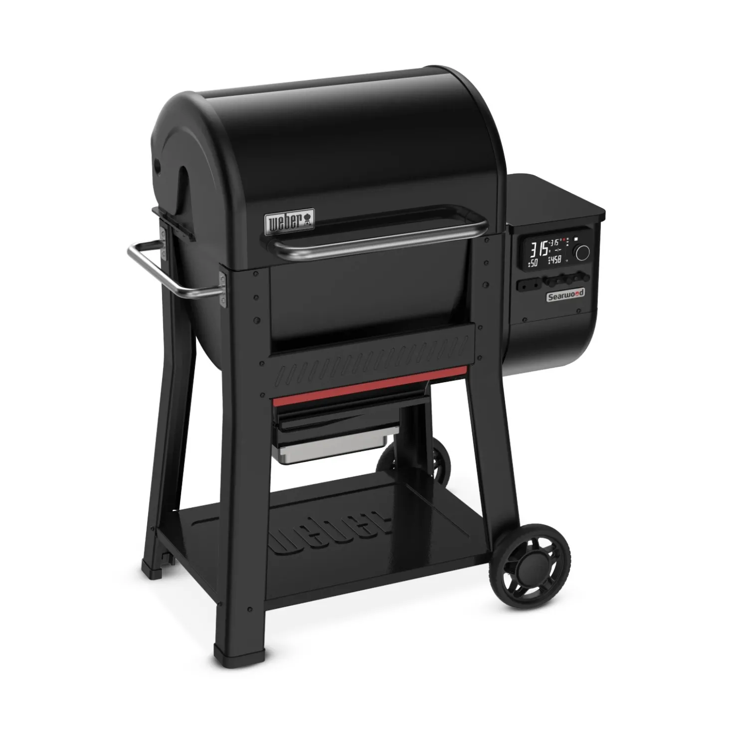 Barbecue a pellet Weber Searwood Nero con coperchio