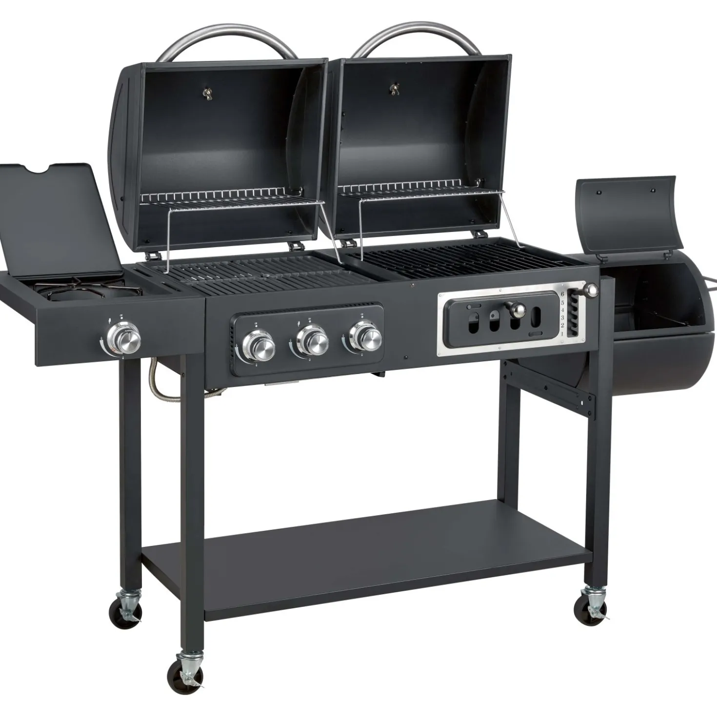 Barbecue combo Gas e Carbonella Dean con affumicatore 3 bruciatori