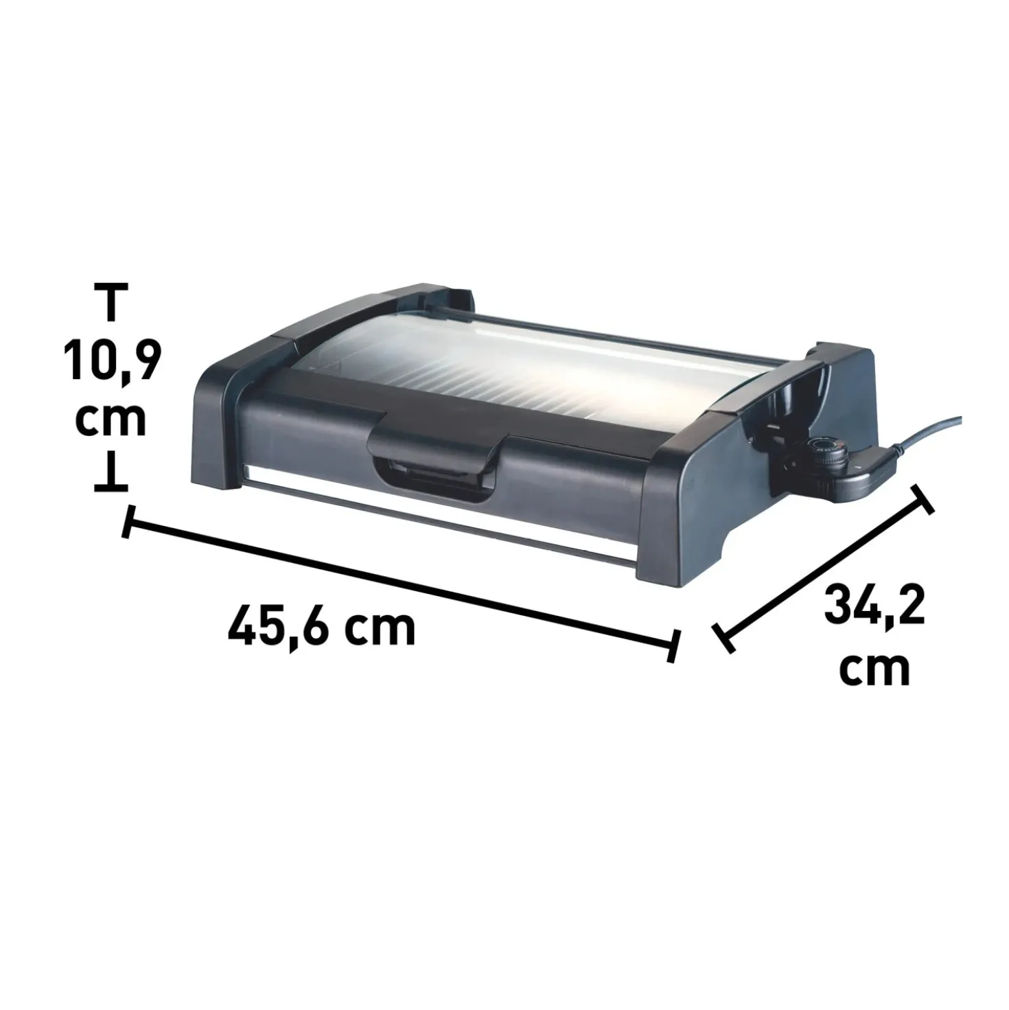 Barbecue elettrico Ottawa 1650 W antracite 36x26 cm