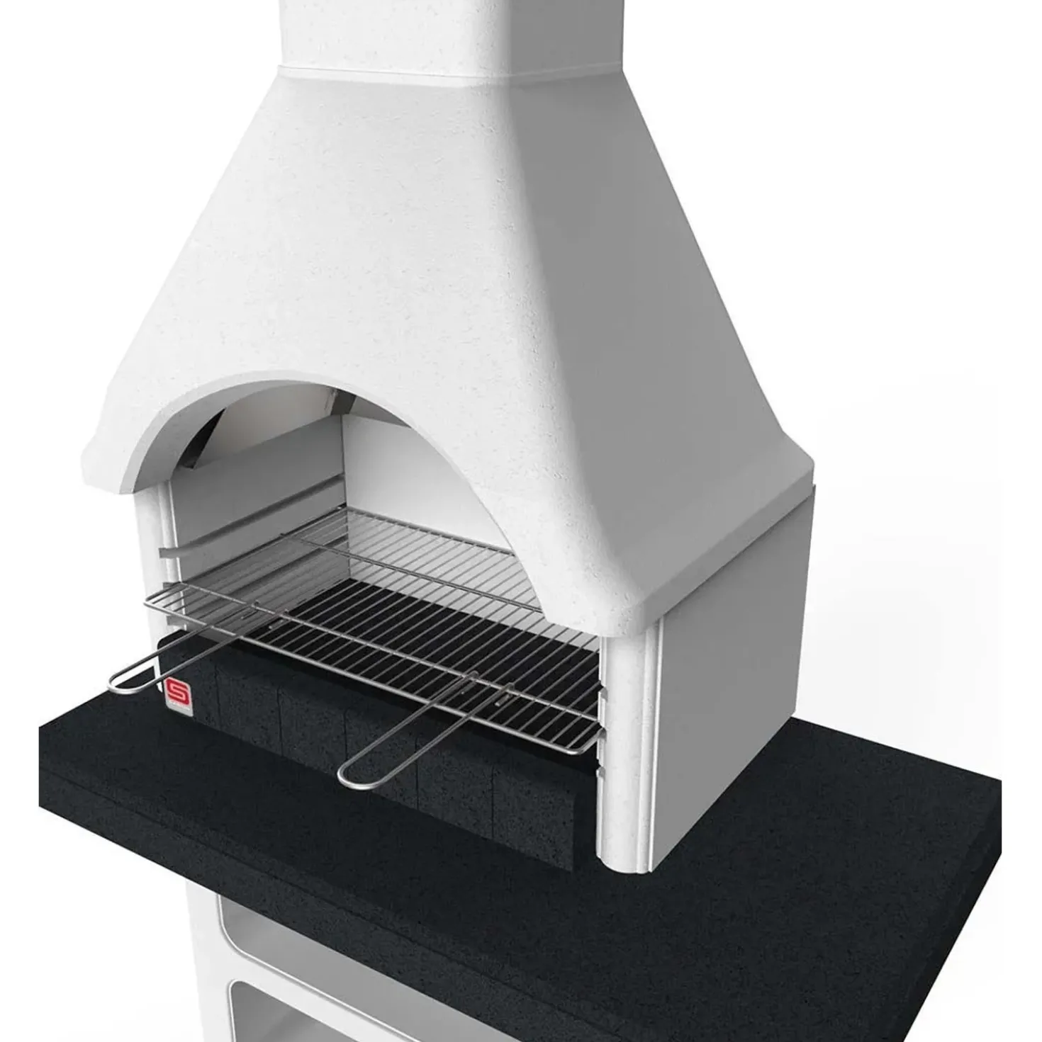 Barbecue in muratura Maribor legna e carbonella griglia 67x40 cm