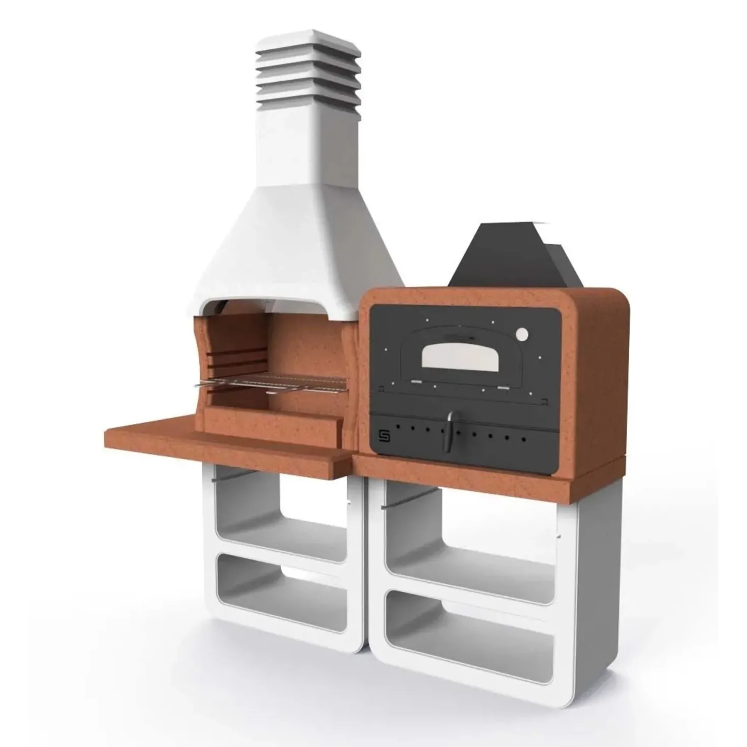 Barbecue in muratura Portofino con modulo forno 60x35 cm