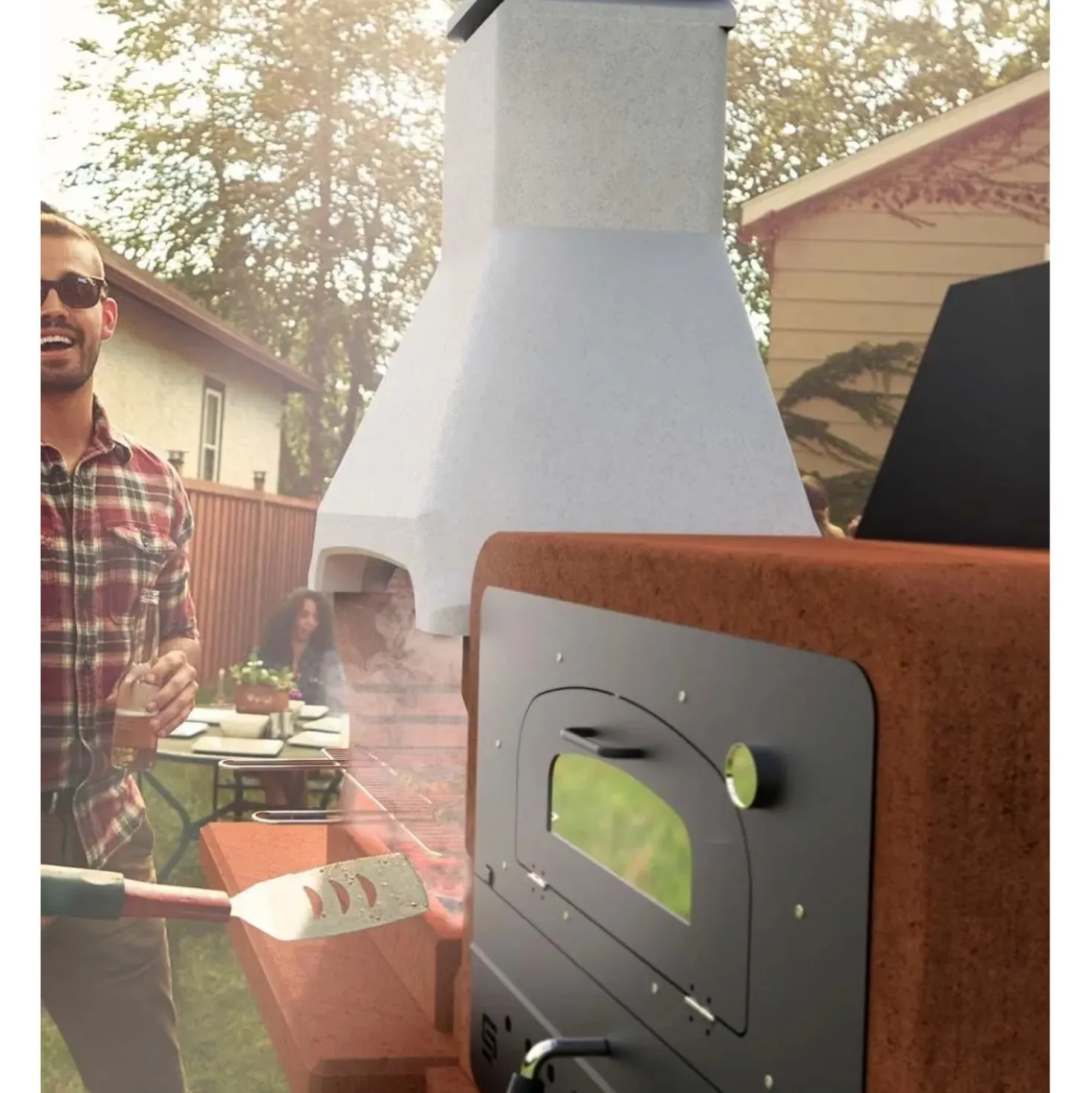 Barbecue in muratura Portofino con modulo forno 60x35 cm
