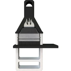 Barbecue in muratura Prometeo legna e carbonella griglia 67x40 cm