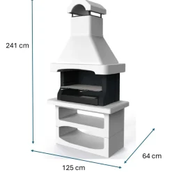 Barbecue in muratura Salamanca con parafiamma Inox e griglia 77x45 cm