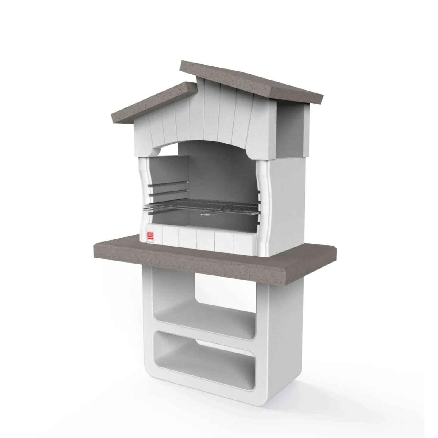 Barbecue in muratura Zara griglia 67 cm 114x64x170 cm cappuccino