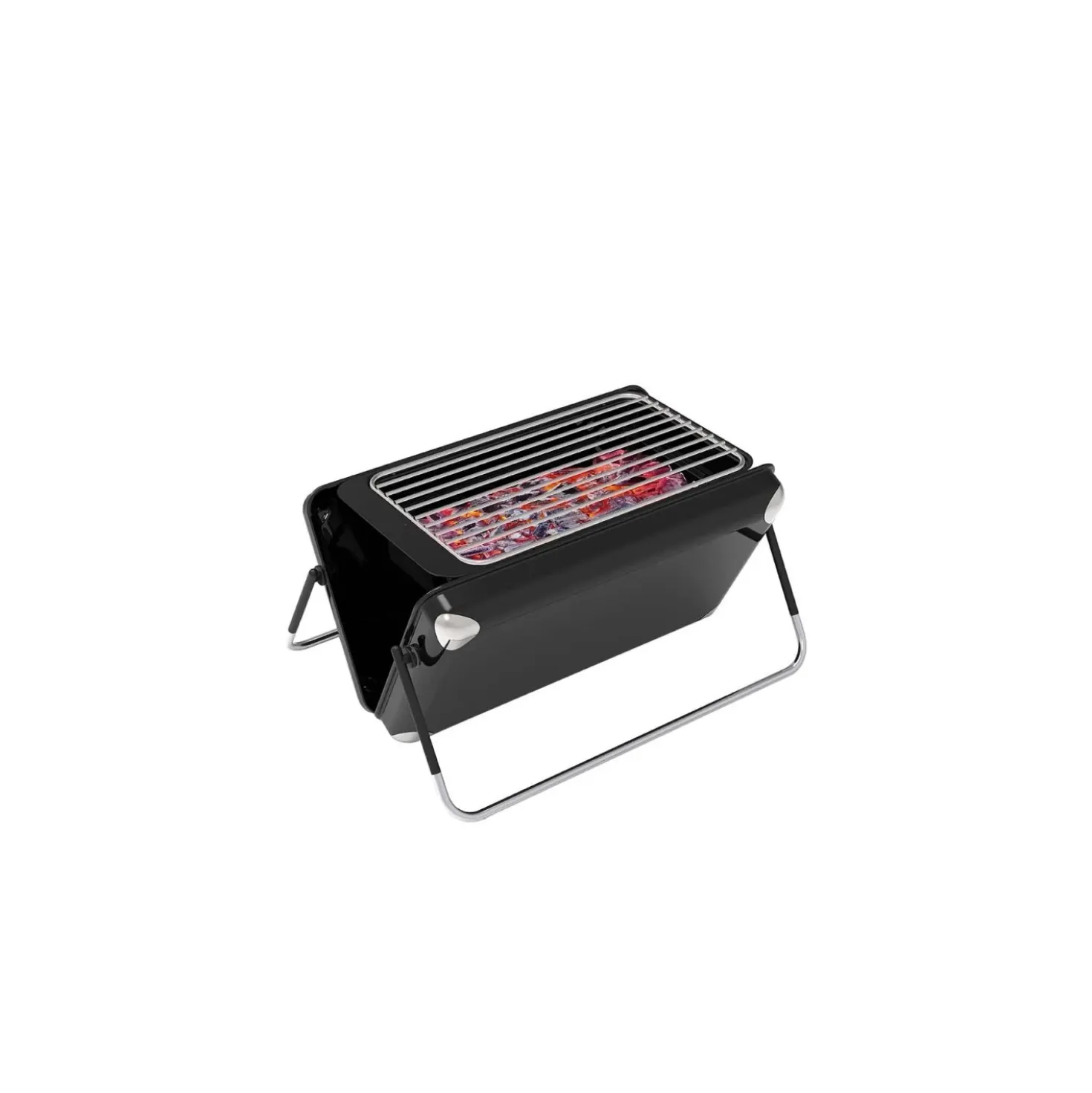 Barbecue portatile da tavolo 3 in 1 1800 W in acciaio nero