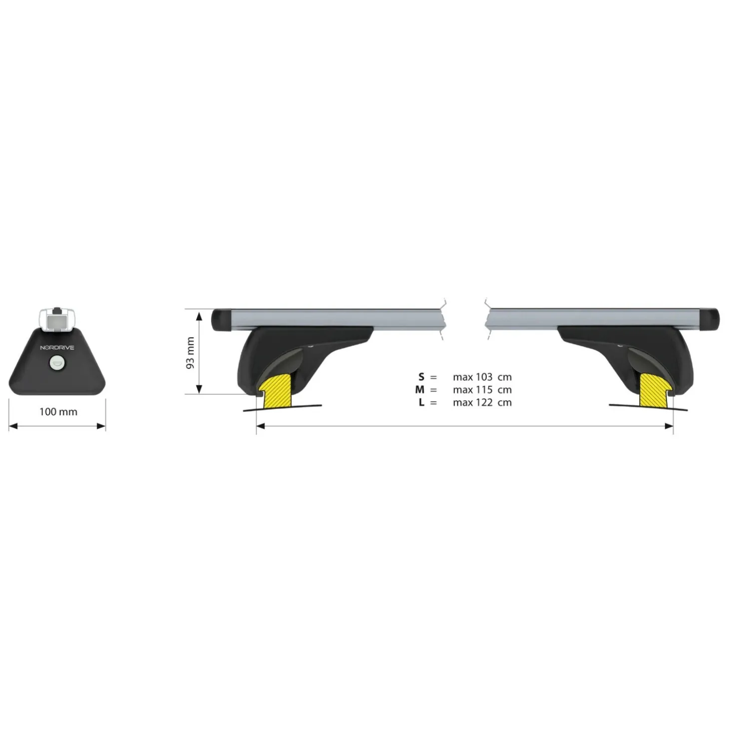 Barre portatutto Helio In-Rail L con kit Evos IA