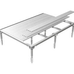 Basamento in alluminio Biohort per armadio SmartBase Plus argento