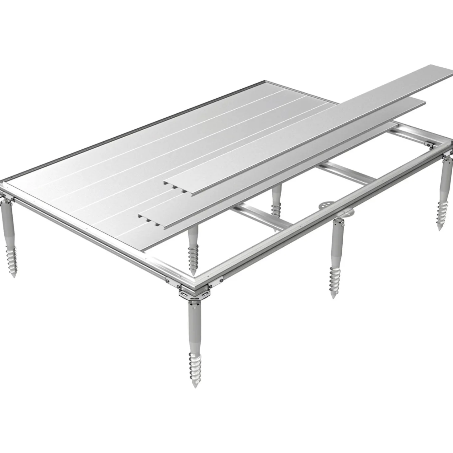 Basamento in alluminio Biohort per armadio SmartBase Plus argento