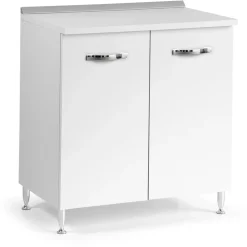 Base cucina 2 ante 80 cm bianco frassinato