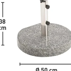 Base per ombrellone Granada grigio 40 kg