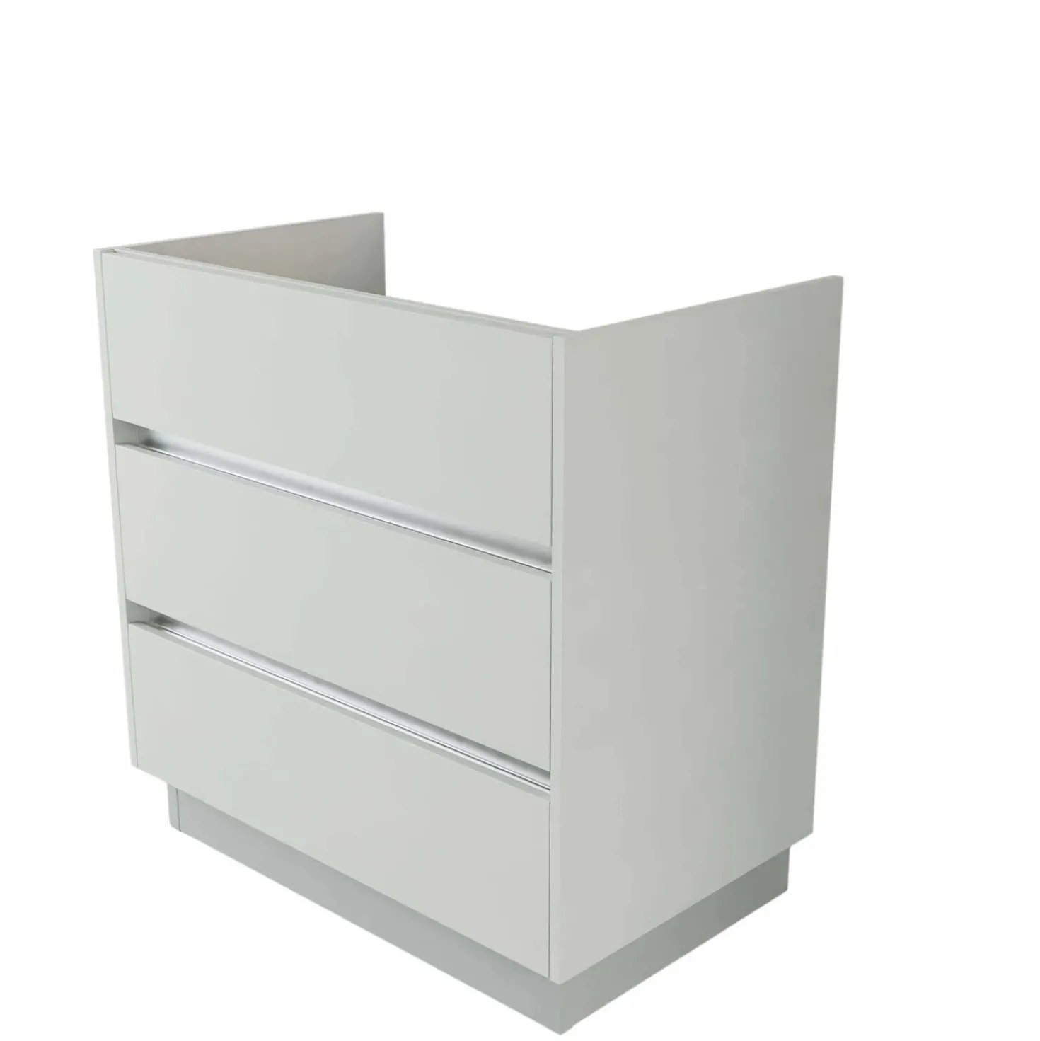 Base porta lavabo 3 cass. con appoggio a terra 84x50x85 cm bianco opaco