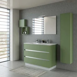 Base porta lavabo 3 cass. con appoggio a terra 120x50x85 cm opaco