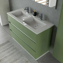 Base porta lavabo 3 cass. con appoggio a terra 120x50x85 cm opaco