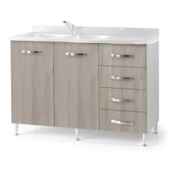 Base sottolavello cucina con cassettiera L 120 olmo destro