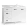 Base sottolavello cucina con cassettiera L 120 bianco frassinato sinistro