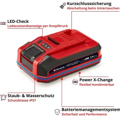 Batteria 18 V Einhell Sealed Power X-Change Plus 3 Ah