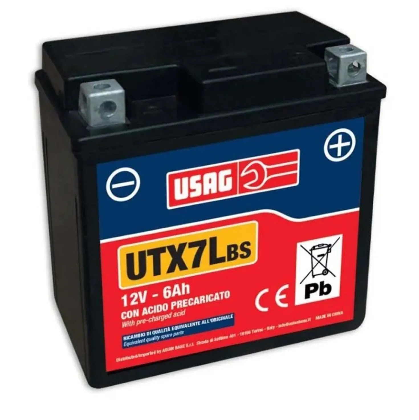 Batteria avviamento moto moto Usag X7-BS 12V 6Ah
